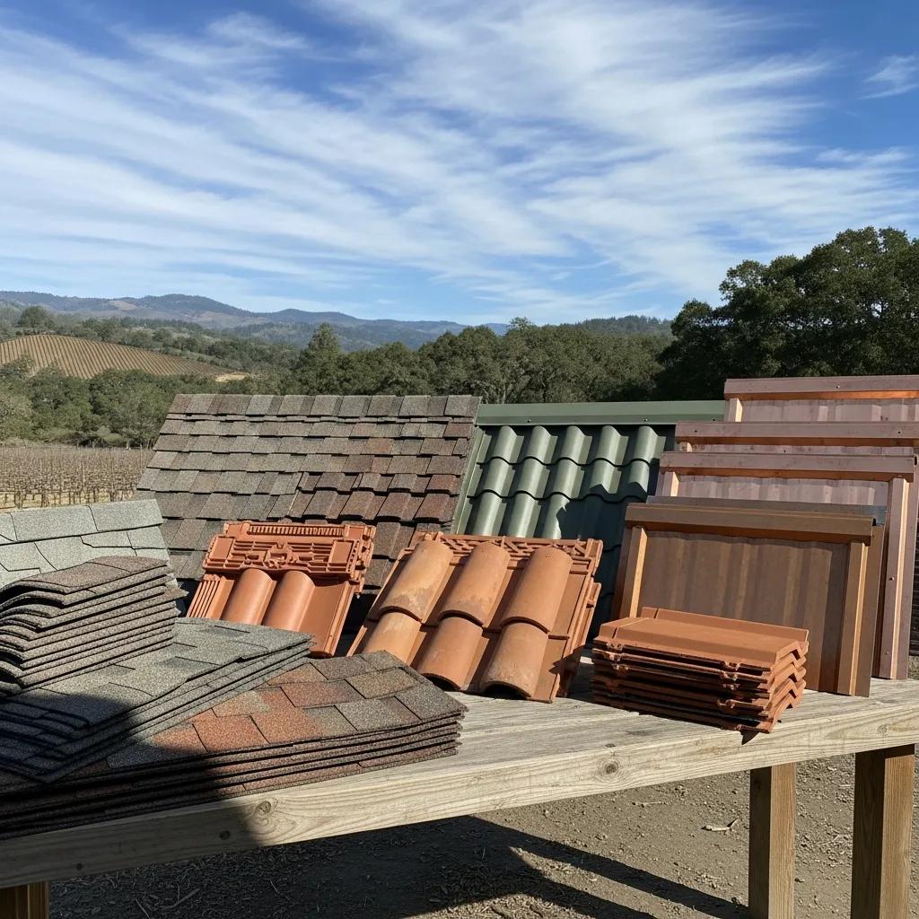 Various roofing materials suitable for Sonoma County's climate